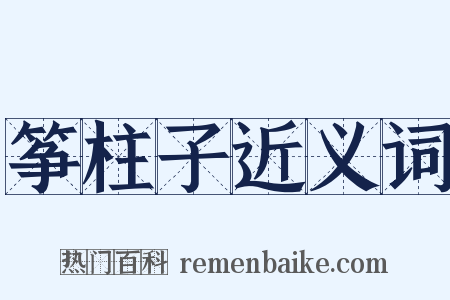 筝柱子近义词是什么意思的图片